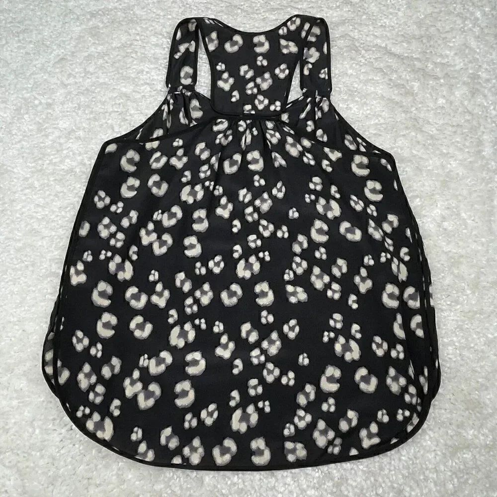 Rebecca Taylor Silk Floral Print Blouse Tank Black